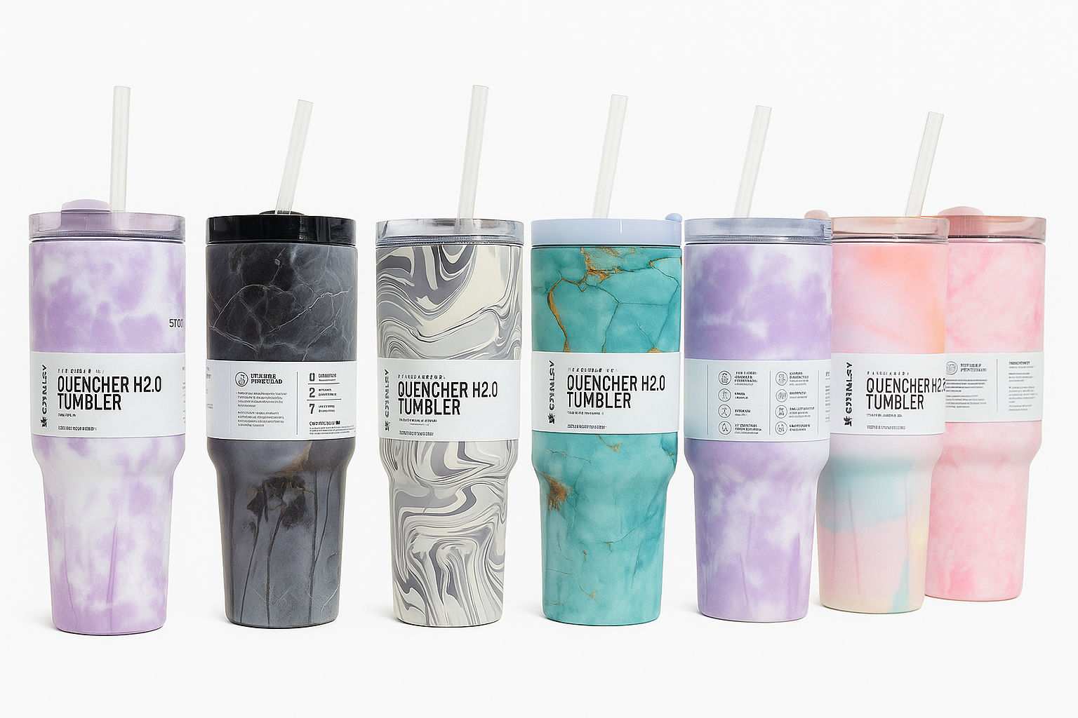 🌟 Marble &amp; Pastel Insulated Tumblers 🌟