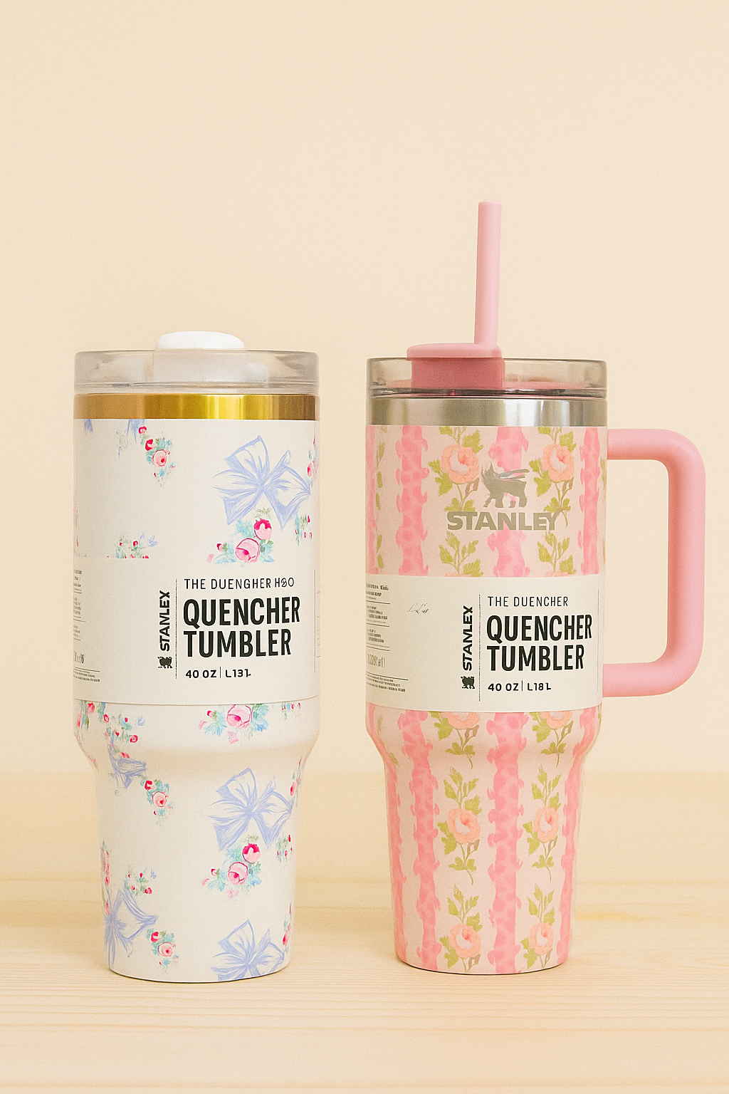 🌸 Limited Edition Stanley Quencher H2.0 Tumblers – Floral Elegance Meets Everyday Hydration