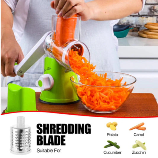 Versatile 3-in-1 Manual Rotatory Cutter for vegetable and cheese