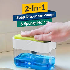 🧼 2-in-1 Soap Dispenser with Sponge – Kitchen Dishwashing Made Easy!