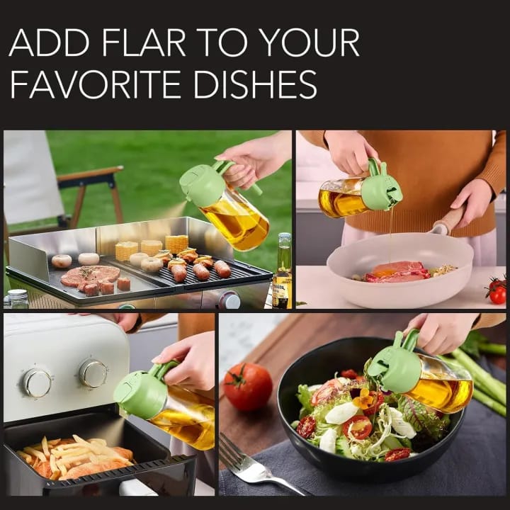 Premium Oil Spray Bottle – Fine Mist Dispenser for Cooking, Air Frying, and Grilling